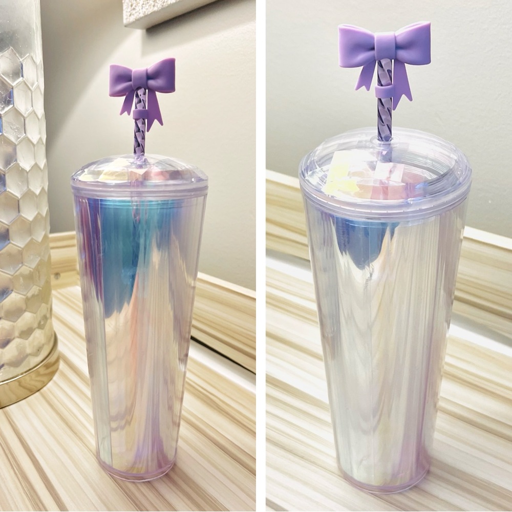 Starbucks Iridescent Tumbler with Lavender Bow - Picture 13 of 16